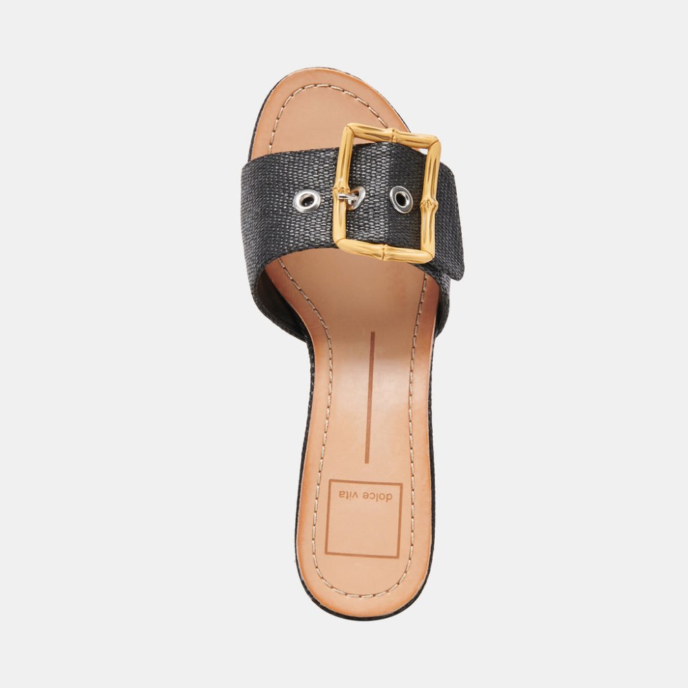 Dolce Vita Lucey Heels Black Raffia