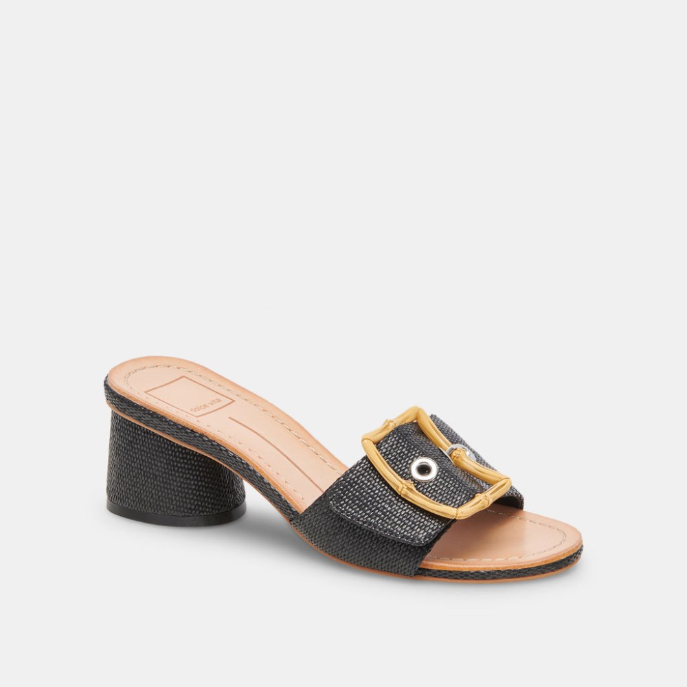 Dolce Vita Lucey Heels Black Raffia