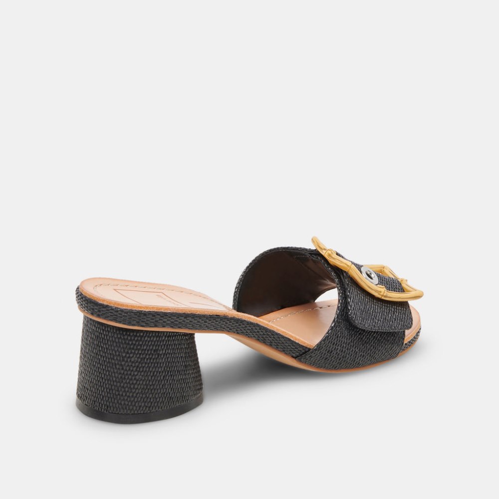 Dolce Vita Lucey Heels Black Raffia