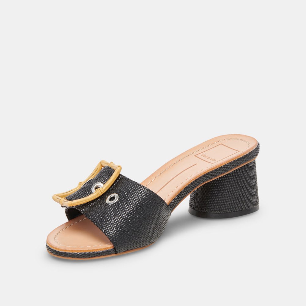 Dolce Vita Lucey Heels Black Raffia
