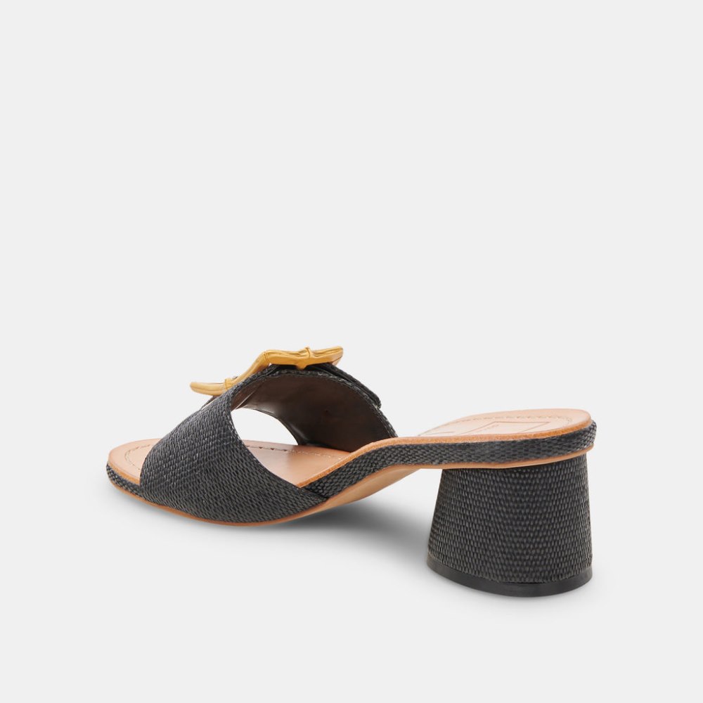 Dolce Vita Lucey Heels Black Raffia