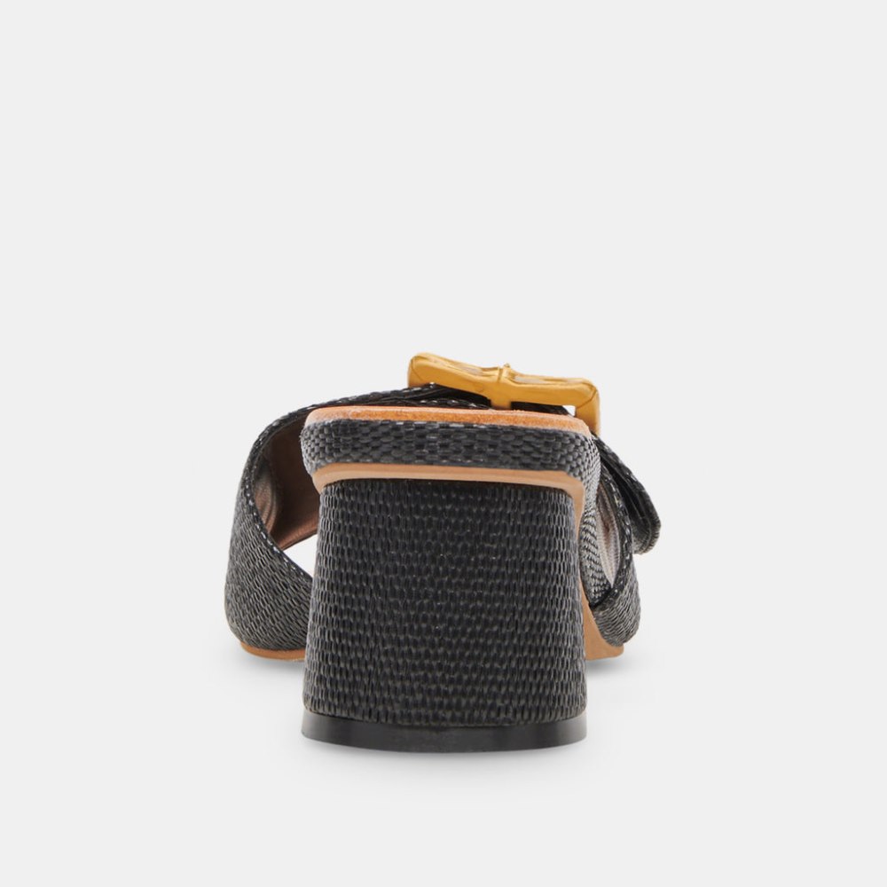 Dolce Vita Lucey Heels Black Raffia