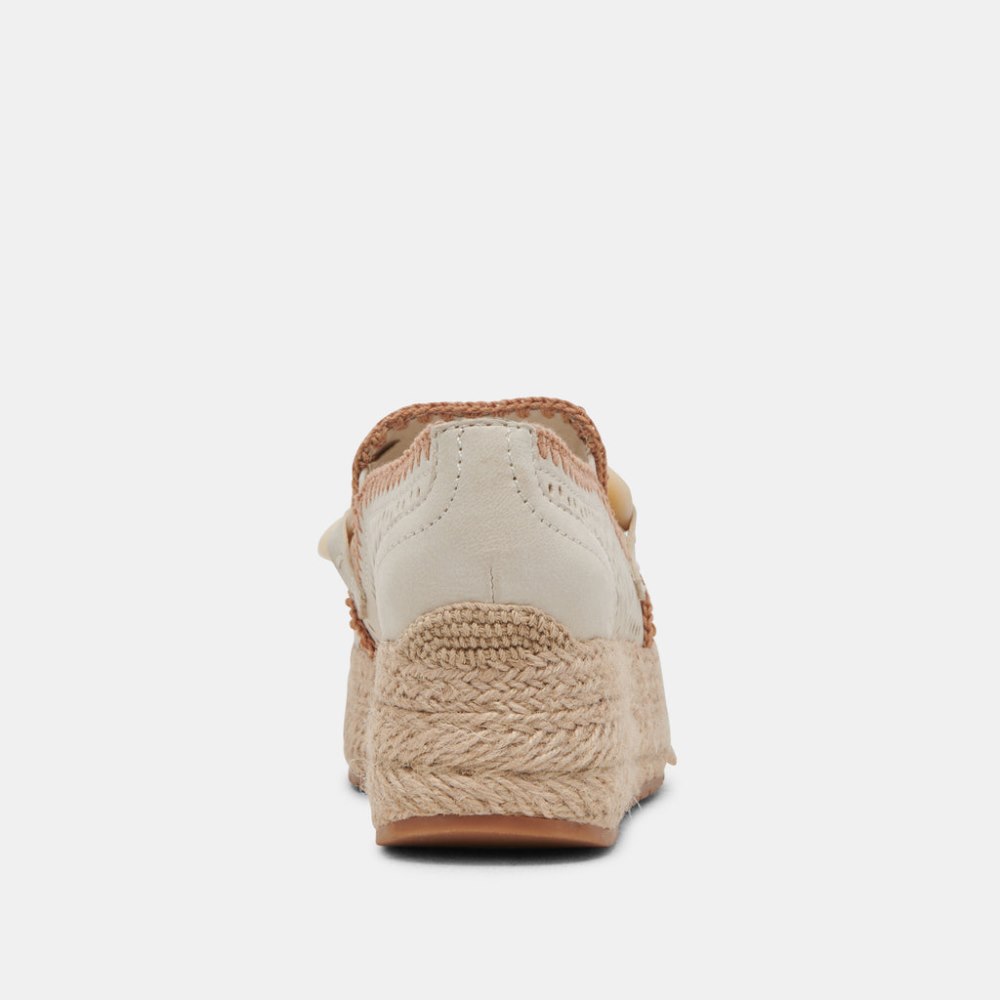 Dolce Vita Jhenee Espadrille Sneakers Ivory Perforated Nubuck