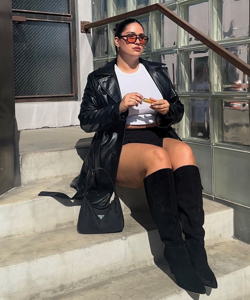 Dolce Vita Haze Wide Calf Boots Onyx Suede