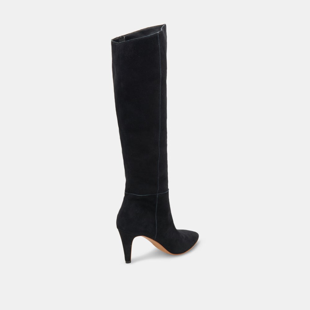 Dolce Vita Haze Wide Calf Boots Onyx Suede