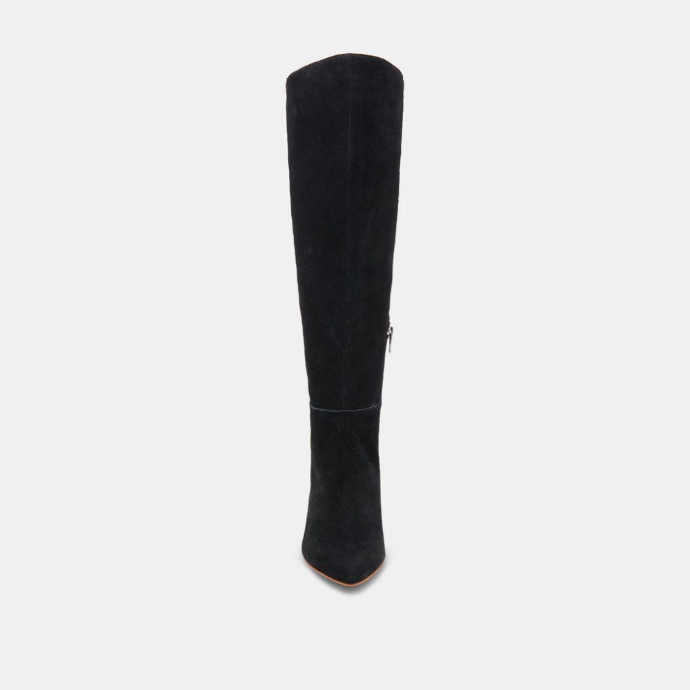 Dolce Vita Haze Wide Calf Boots Onyx Suede