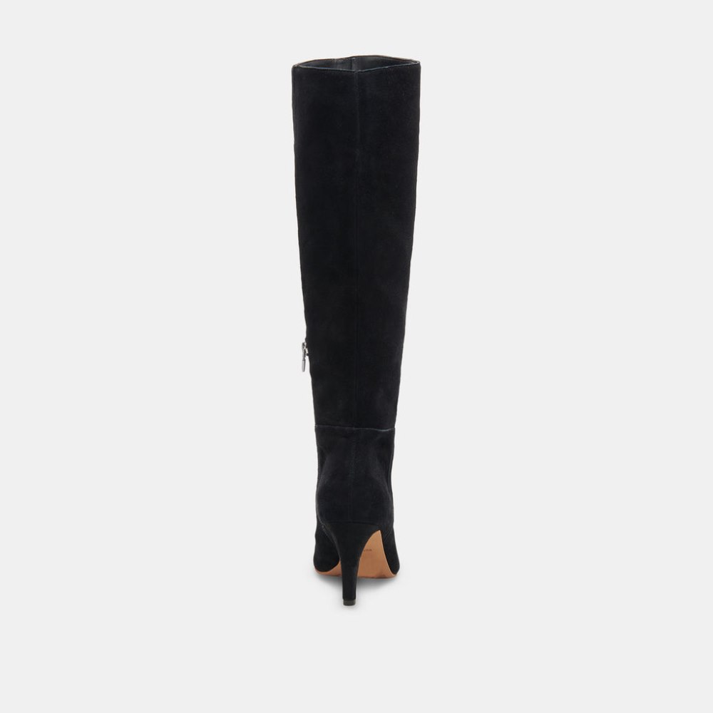 Dolce Vita Haze Wide Calf Boots Onyx Suede