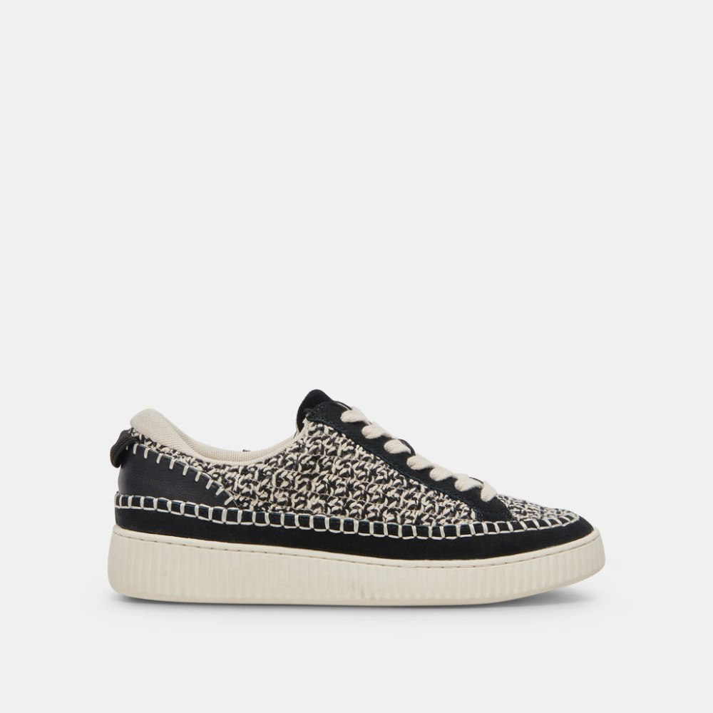 Dolce Vita Nicona Sneakers White Black Knit