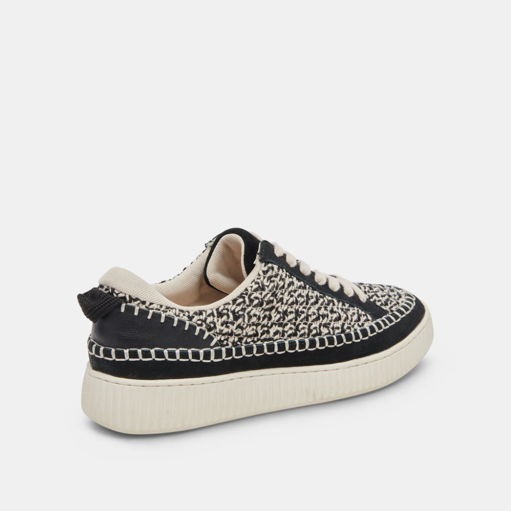Dolce Vita Nicona Sneakers White Black Knit