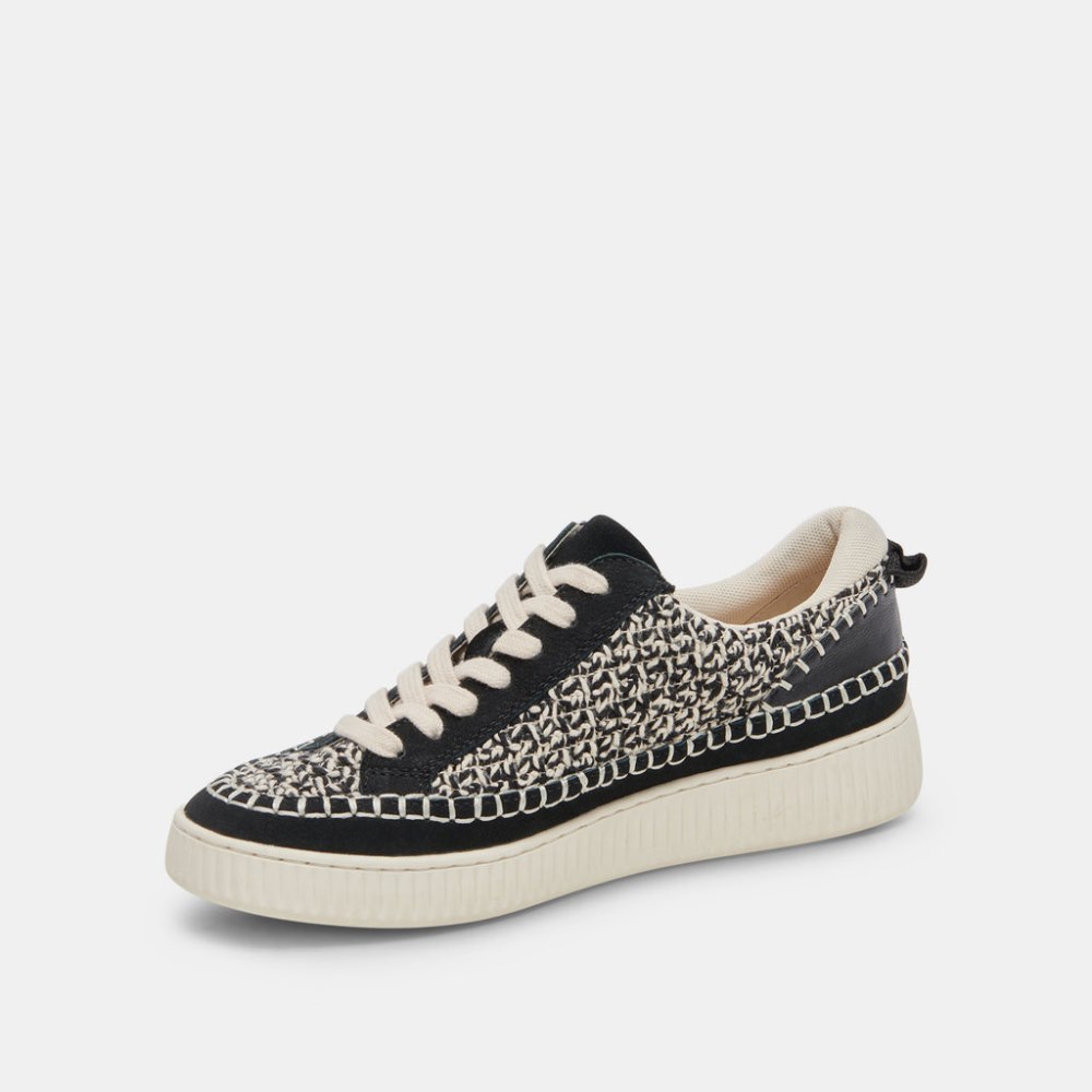 Dolce Vita Nicona Sneakers White Black Knit