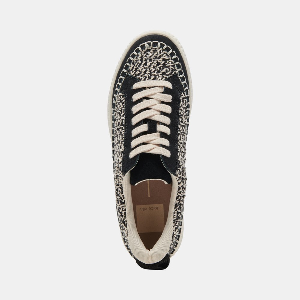 Dolce Vita Nicona Sneakers White Black Knit