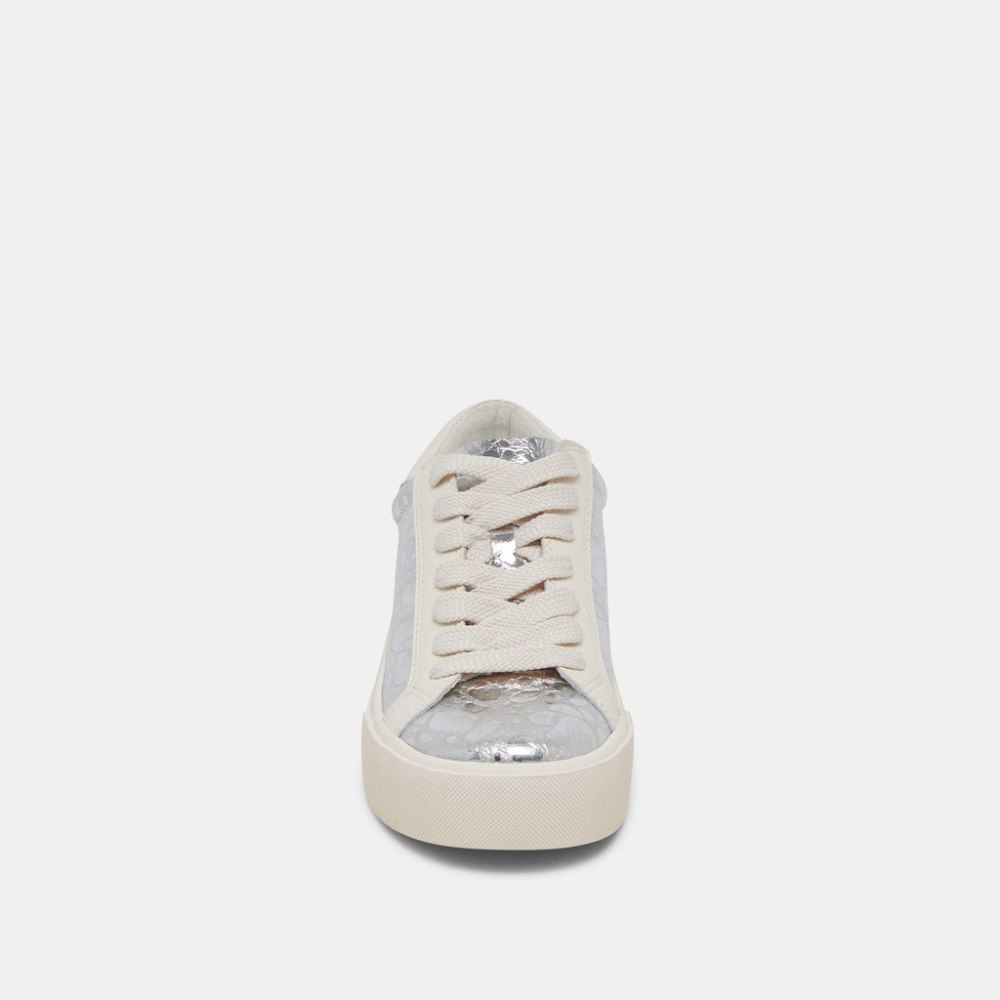 Dolce Vita Zayn 360 Sneakers Silver Distressed Leather