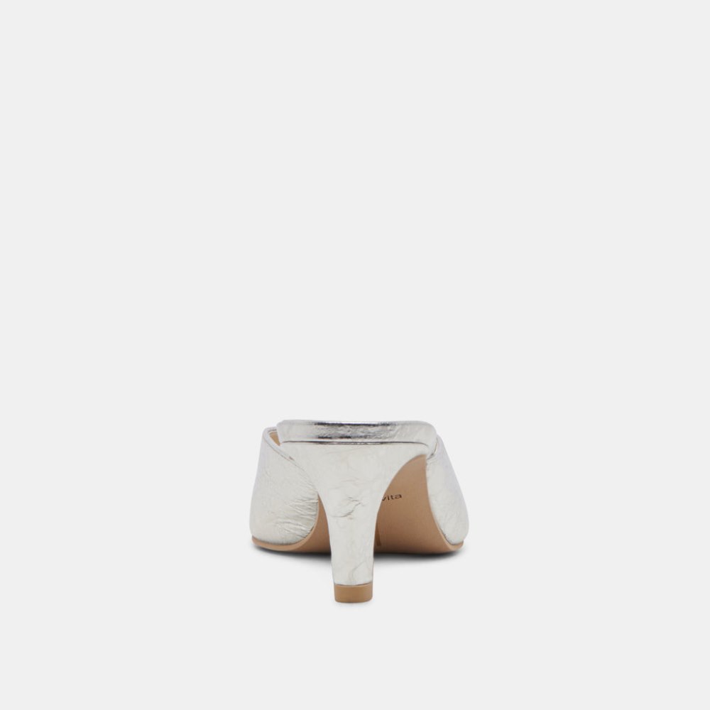 Dolce Vita Sarina Heels Silver Distressed Leather