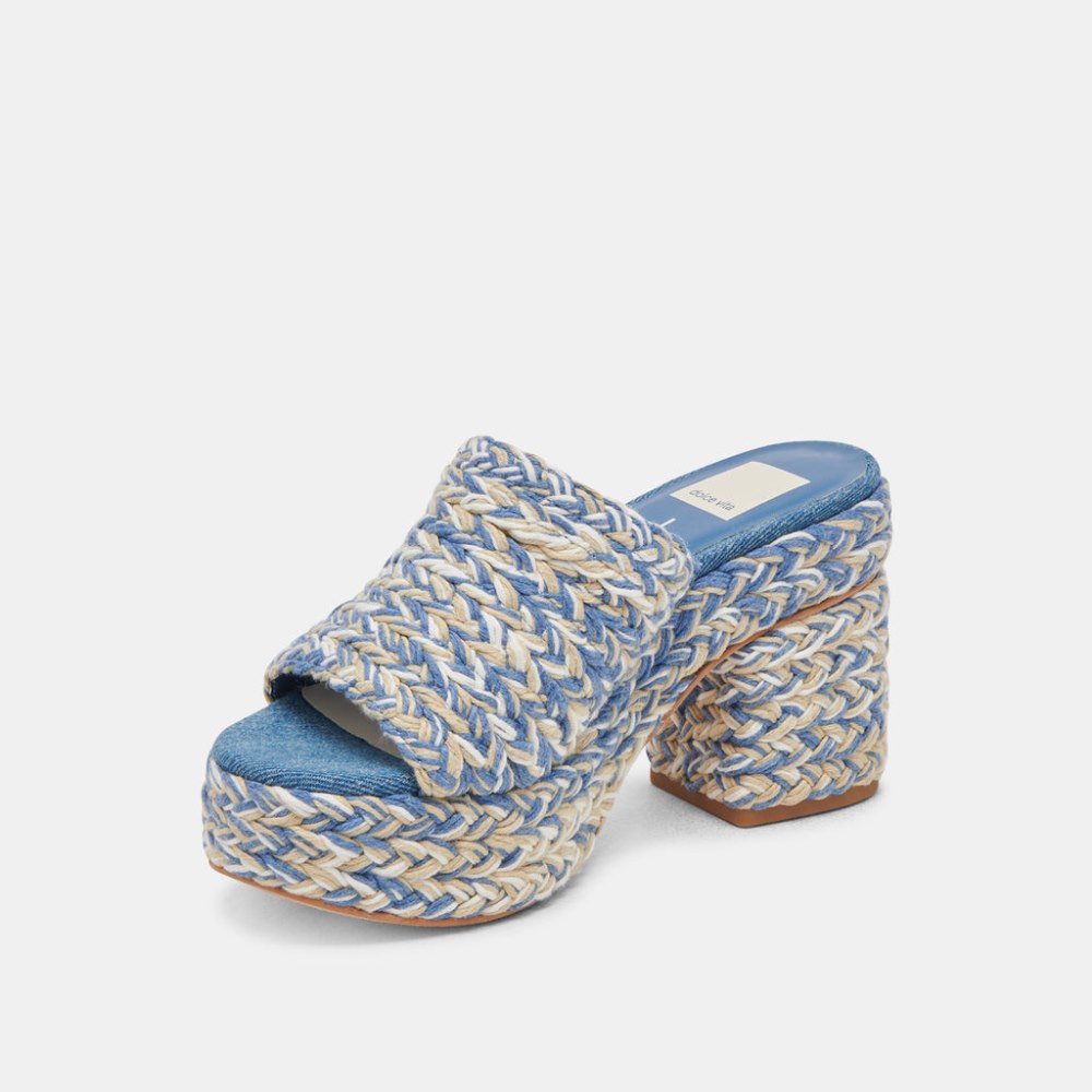 Dolce Vita Lady Heels Blue Multi Woven