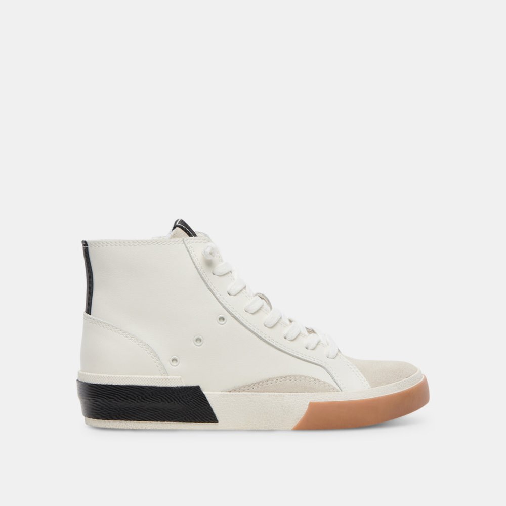 Dolce Vita Zohara Sneakers White Black Leather