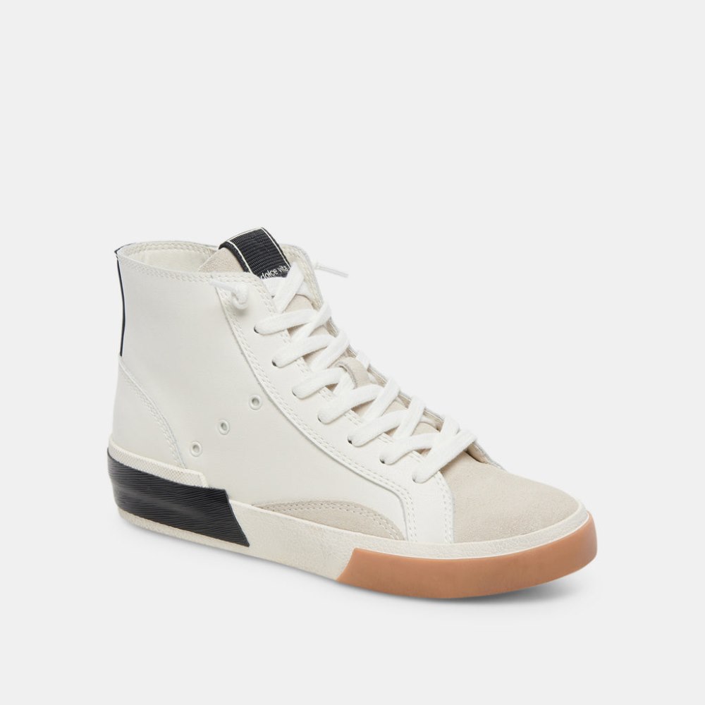 Dolce Vita Zohara Sneakers White Black Leather