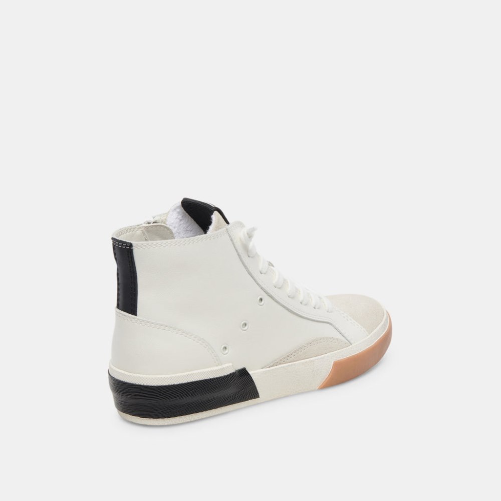 Dolce Vita Zohara Sneakers White Black Leather