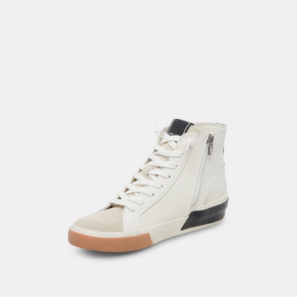 Dolce Vita Zohara Sneakers White Black Leather