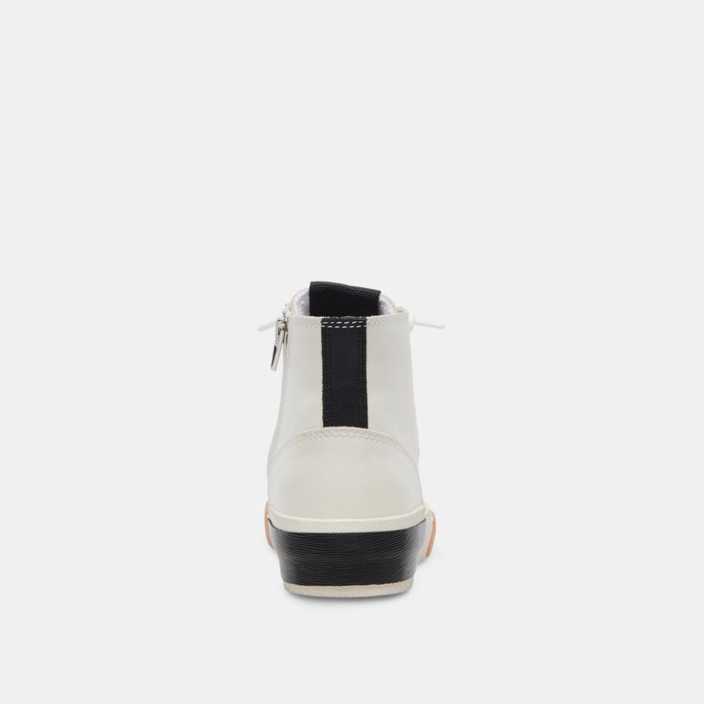 Dolce Vita Zohara Sneakers White Black Leather