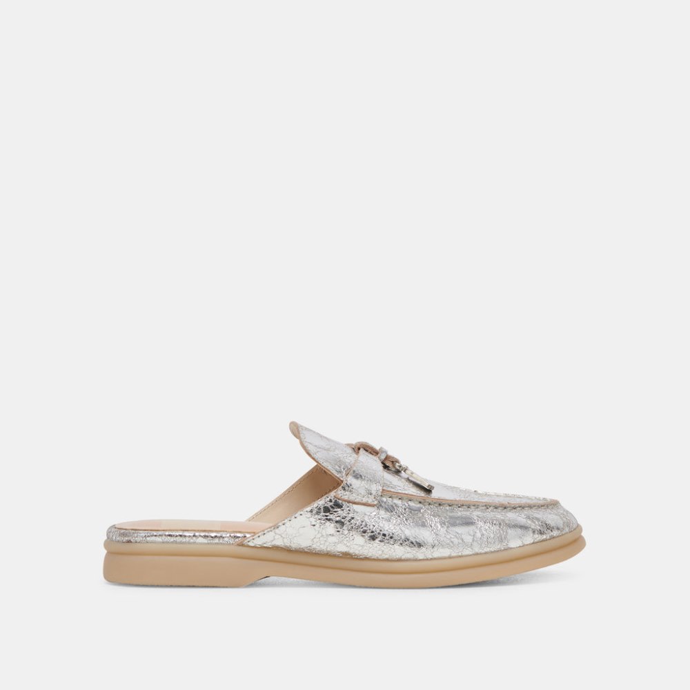 Dolce Vita Lasail Flats Silver Distressed Leather