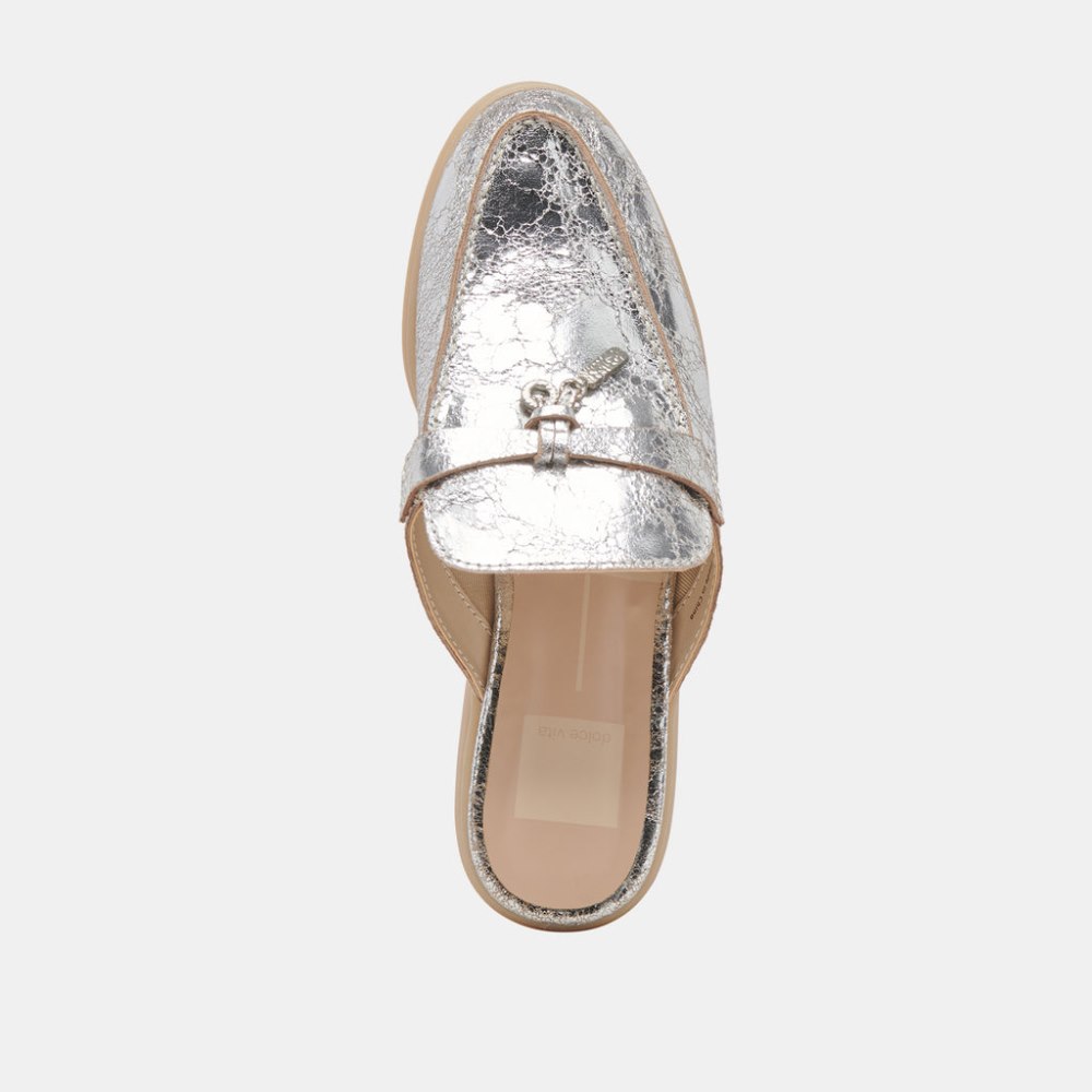 Dolce Vita Lasail Flats Silver Distressed Leather