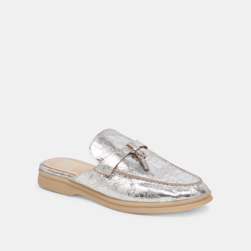 Dolce Vita Lasail Flats Silver Distressed Leather
