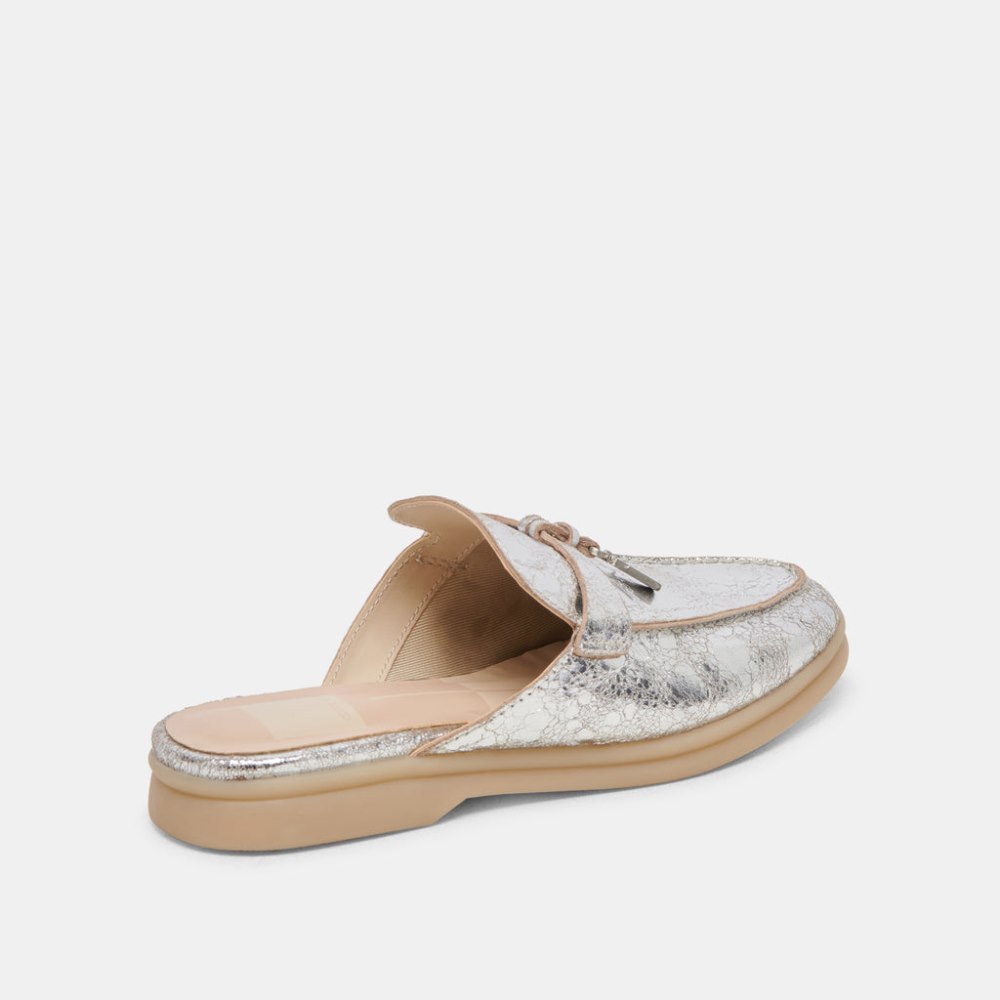 Dolce Vita Lasail Flats Silver Distressed Leather