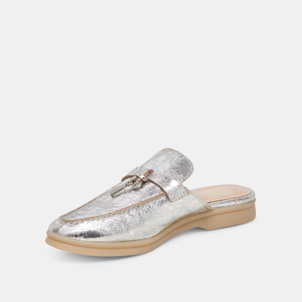 Dolce Vita Lasail Flats Silver Distressed Leather