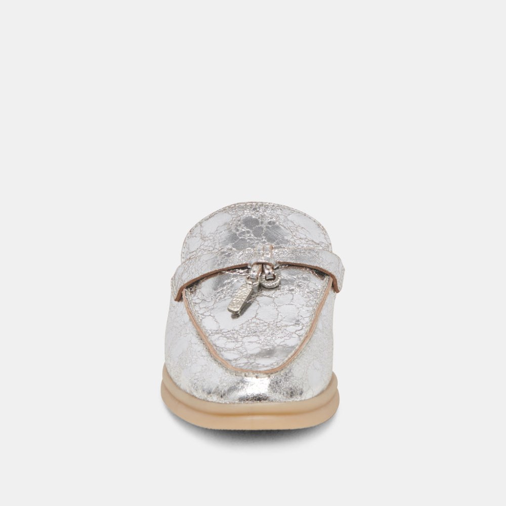 Dolce Vita Lasail Flats Silver Distressed Leather