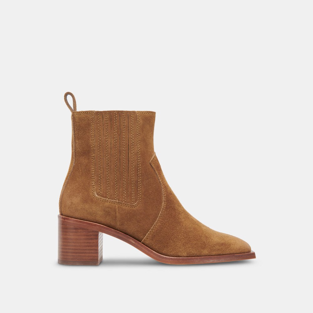 Dolce Vita Irnie Booties Tobacco Suede