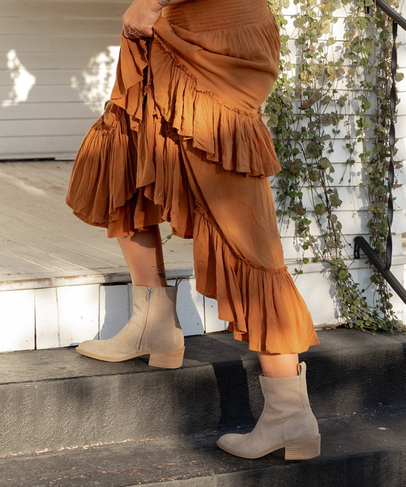 Dolce Vita Bili H2o Booties Taupe Suede