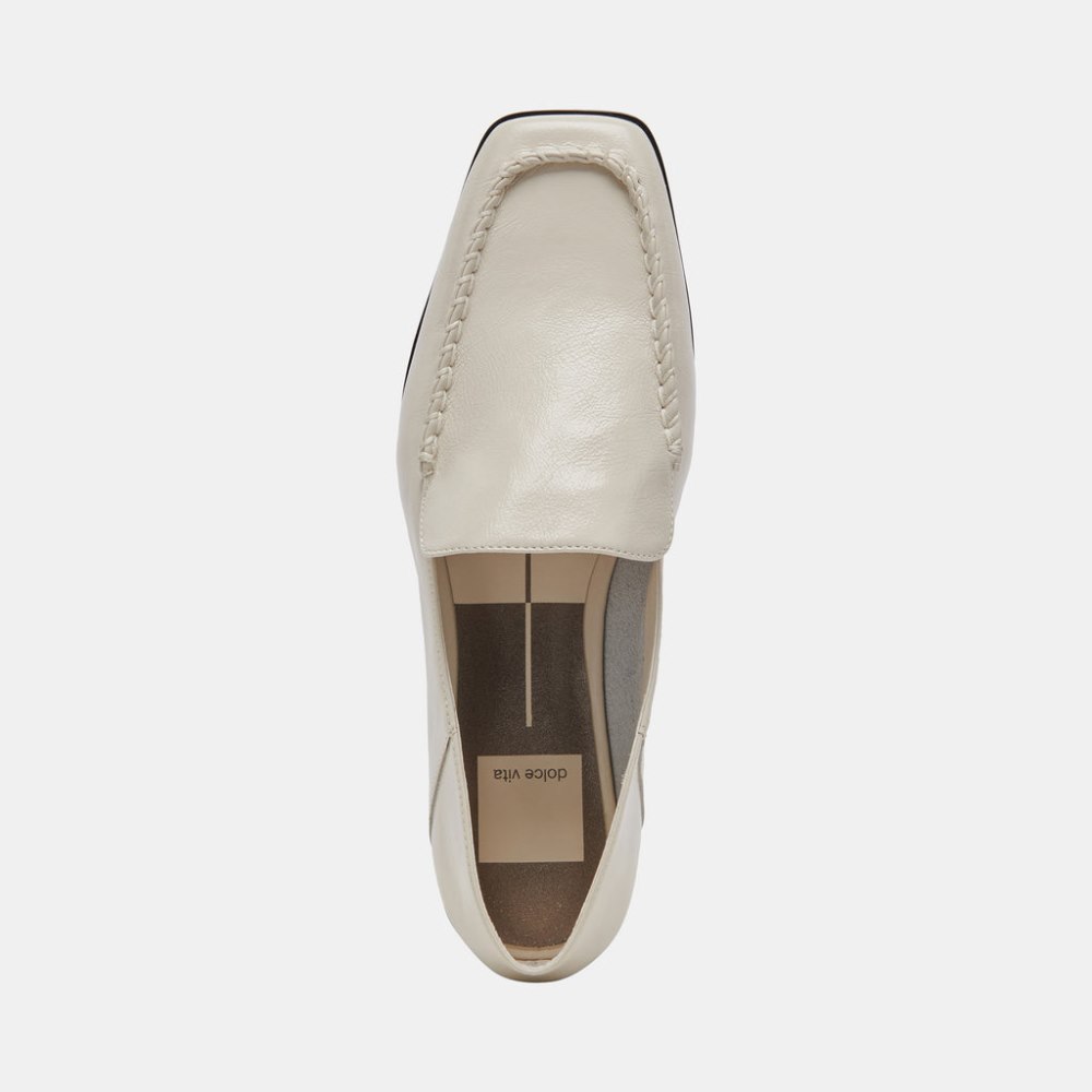Dolce Vita Beny Flats Ivory Crinkle Patent
