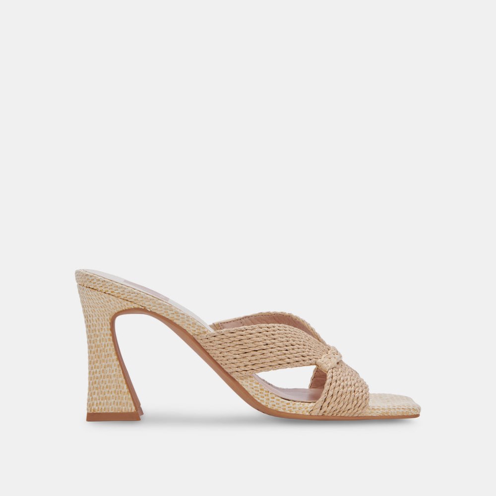 Dolce Vita Nitro Wide Heels Lt Natural Raffia
