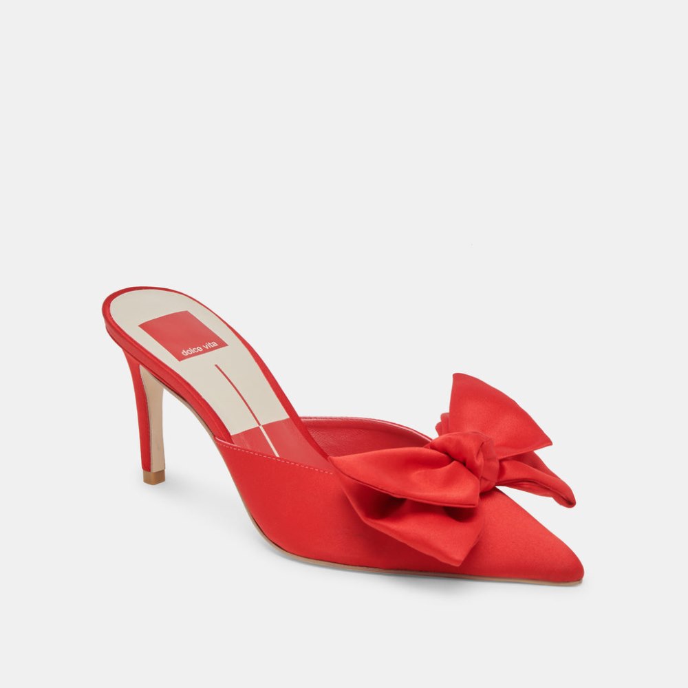 Dolce Vita Kayli Heels Red Satin