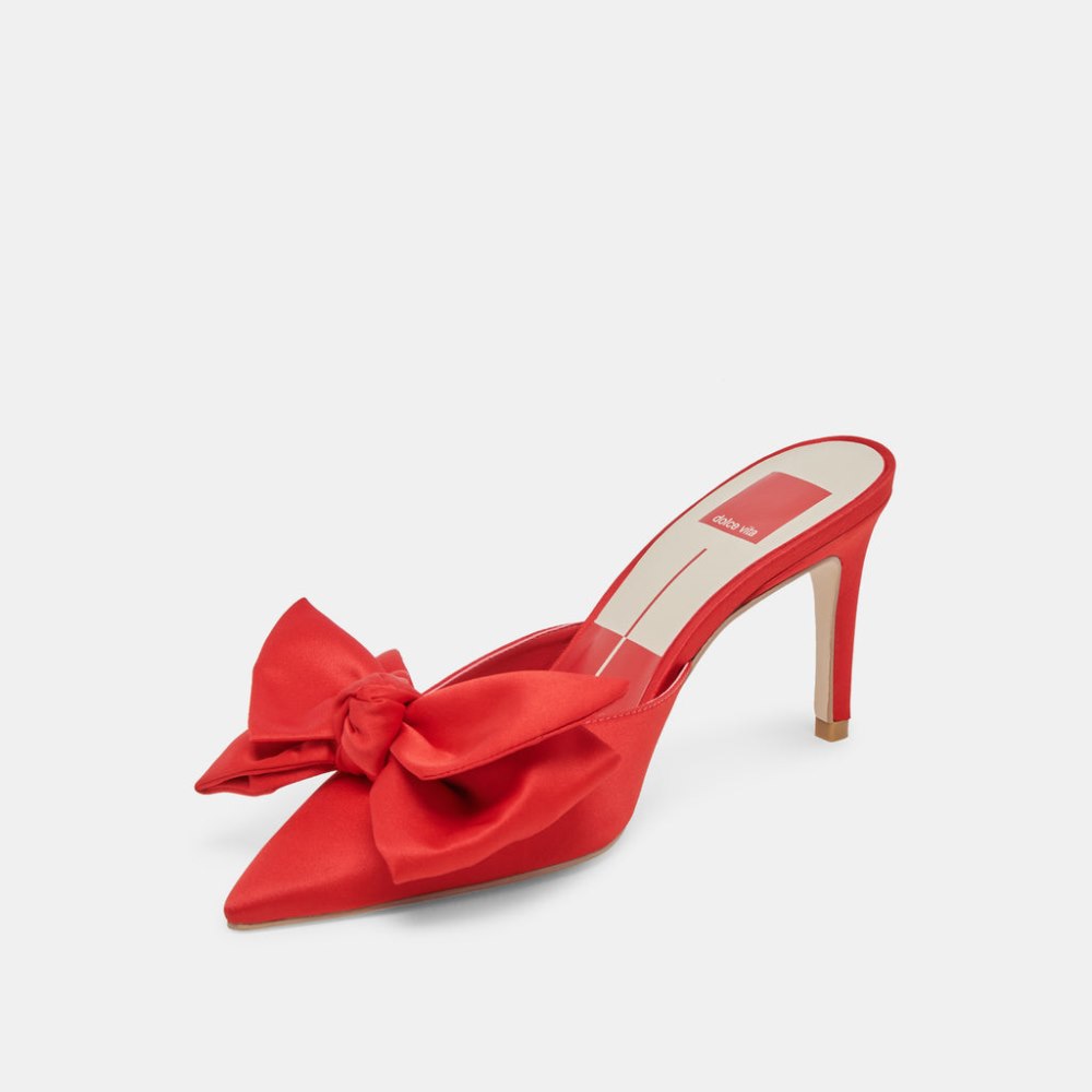 Dolce Vita Kayli Heels Red Satin