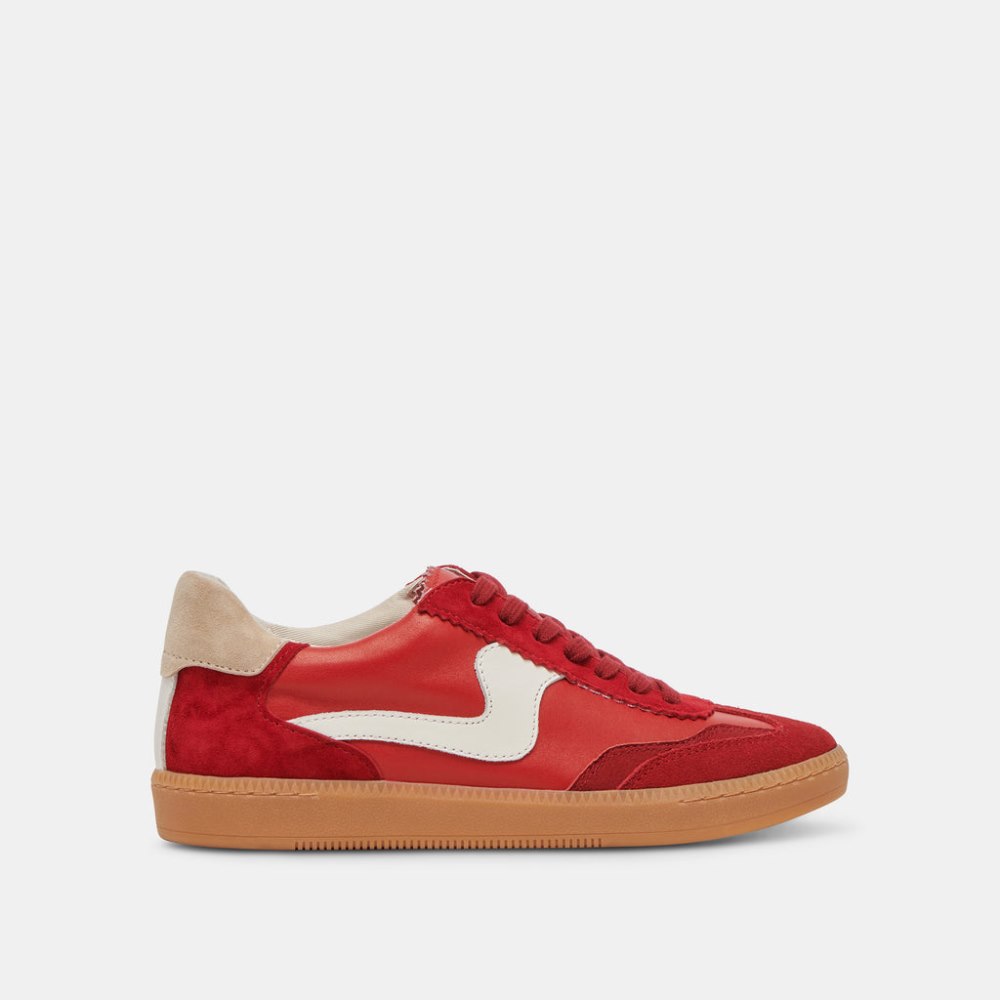 Dolce Vita Notice Wide Sneakers Crimson Suede