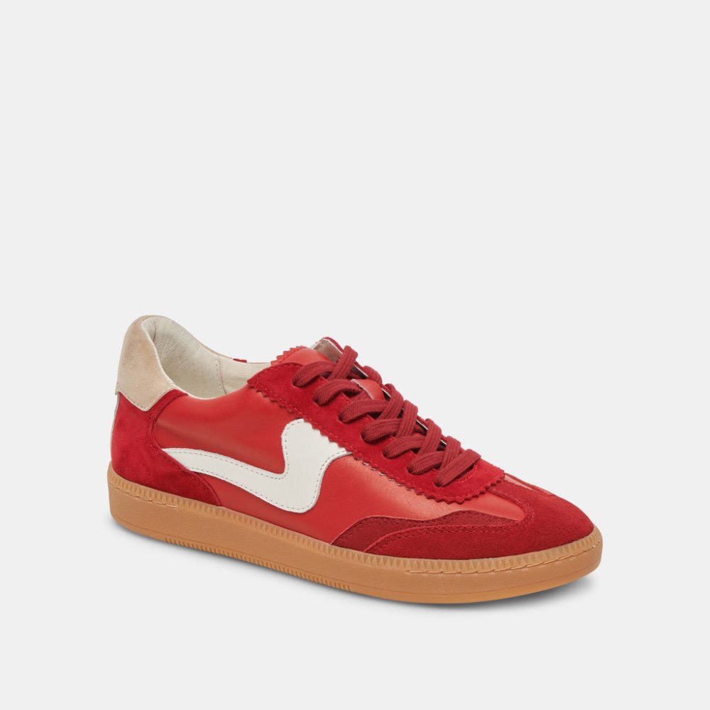 Dolce Vita Notice Wide Sneakers Crimson Suede