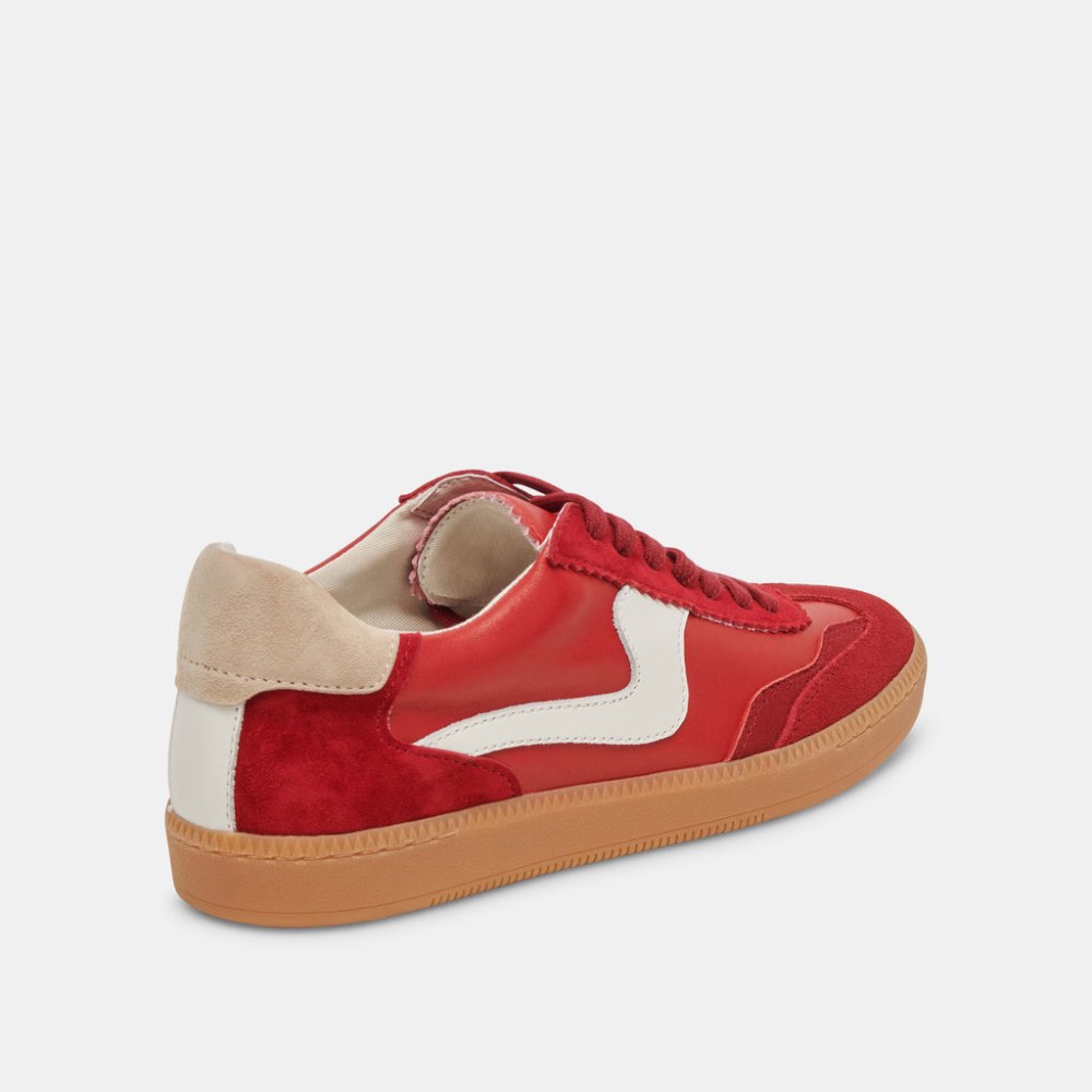 Dolce Vita Notice Wide Sneakers Crimson Suede