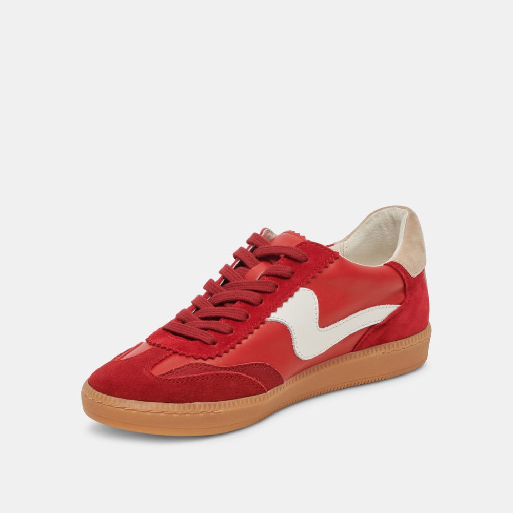 Dolce Vita Notice Wide Sneakers Crimson Suede