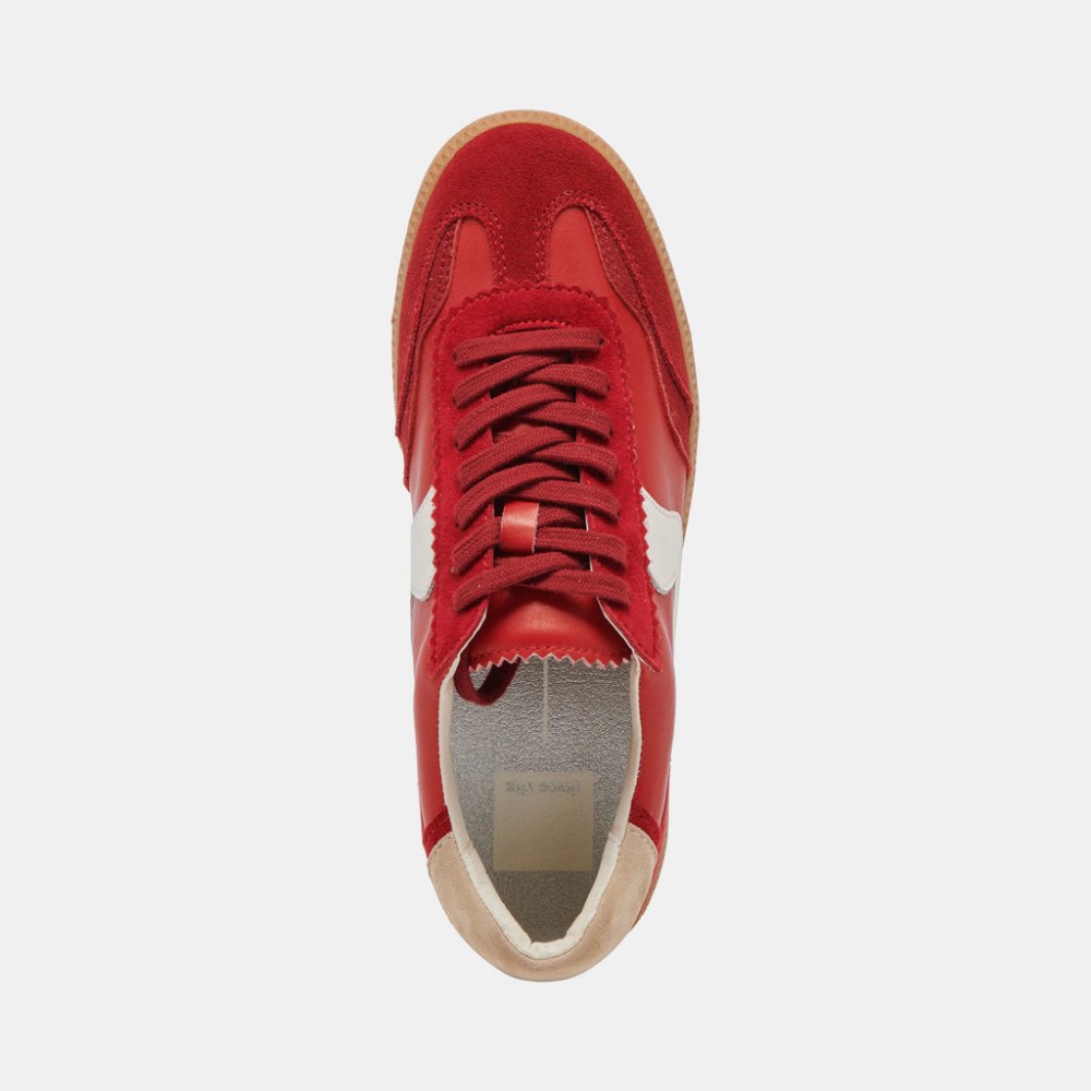 Dolce Vita Notice Wide Sneakers Crimson Suede