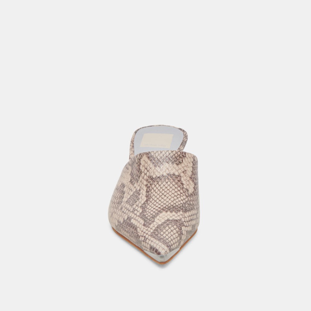 Dolce Vita Lexy Heels Sand Snake Embossed
