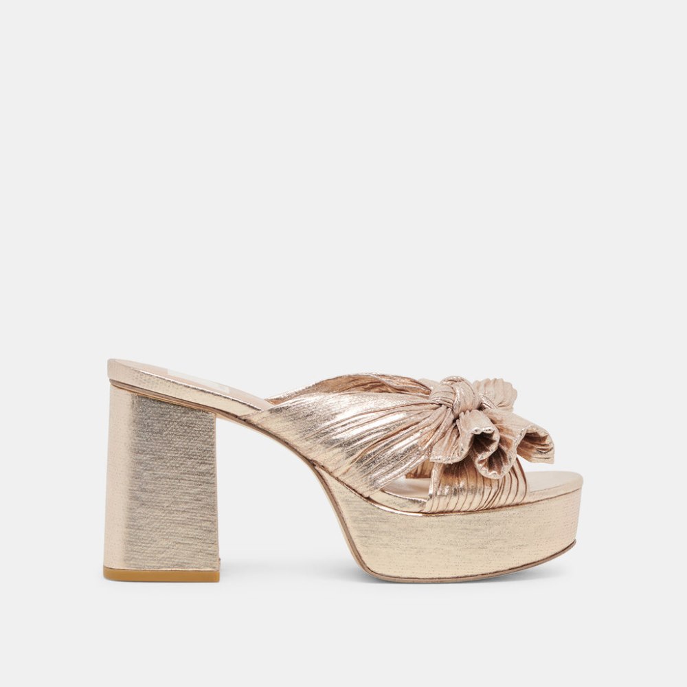 Dolce Vita Blare Heels Platinum Satin