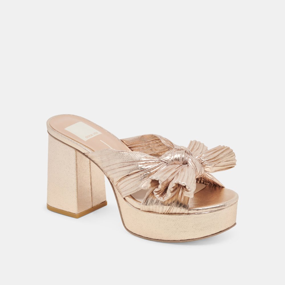 Dolce Vita Blare Heels Platinum Satin