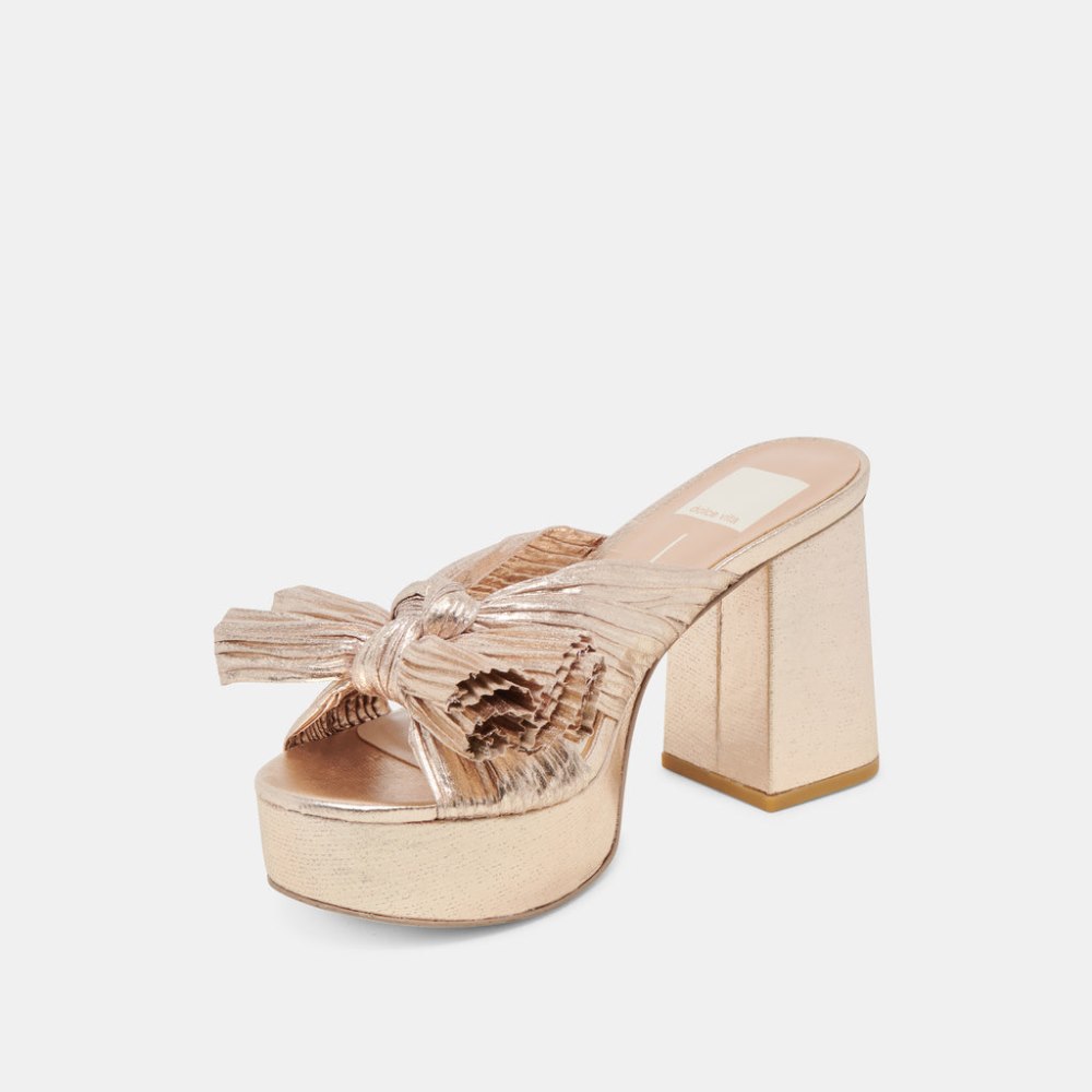 Dolce Vita Blare Heels Platinum Satin