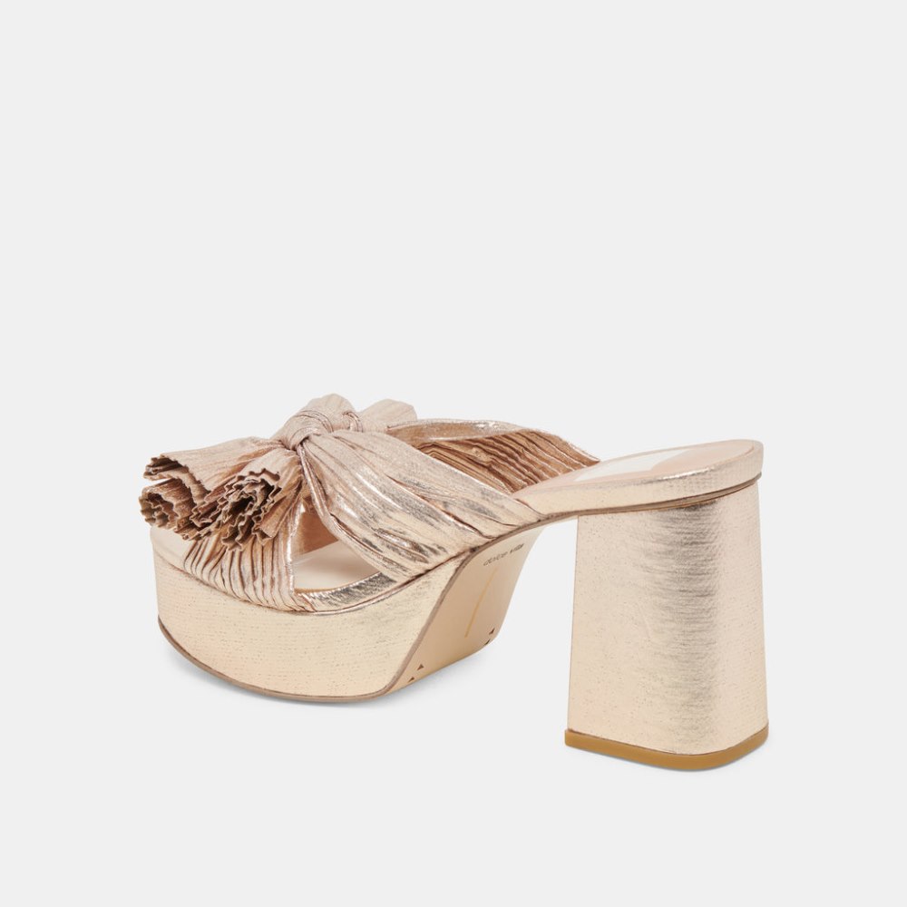Dolce Vita Blare Heels Platinum Satin