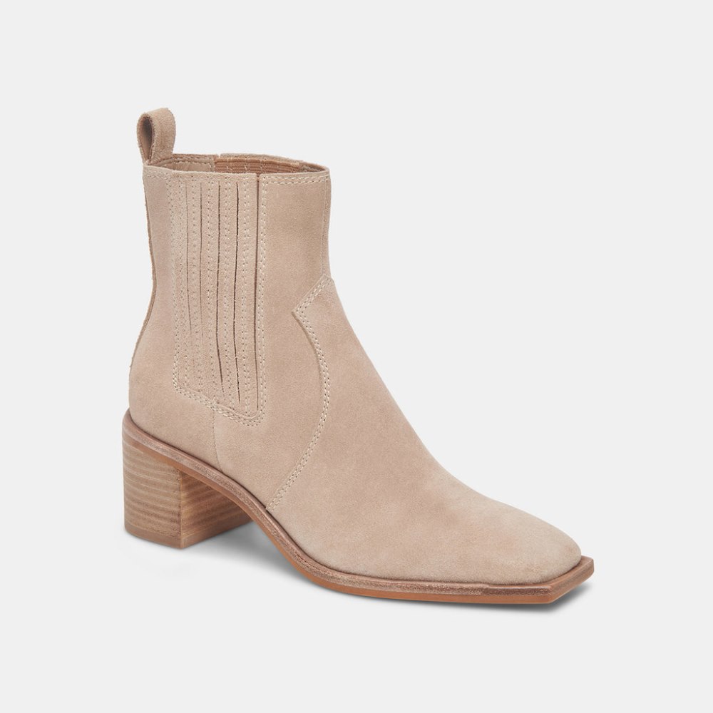 Dolce Vita Irnie Booties Taupe Suede