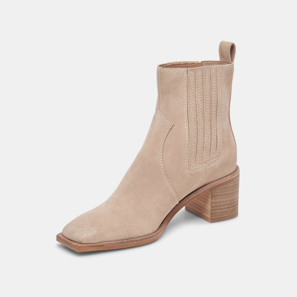 Dolce Vita Irnie Booties Taupe Suede