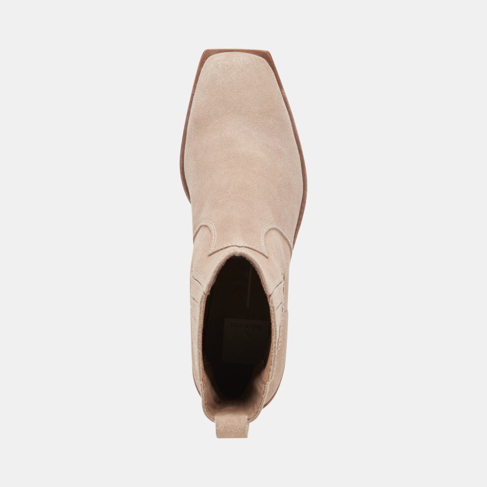 Dolce Vita Irnie Booties Taupe Suede