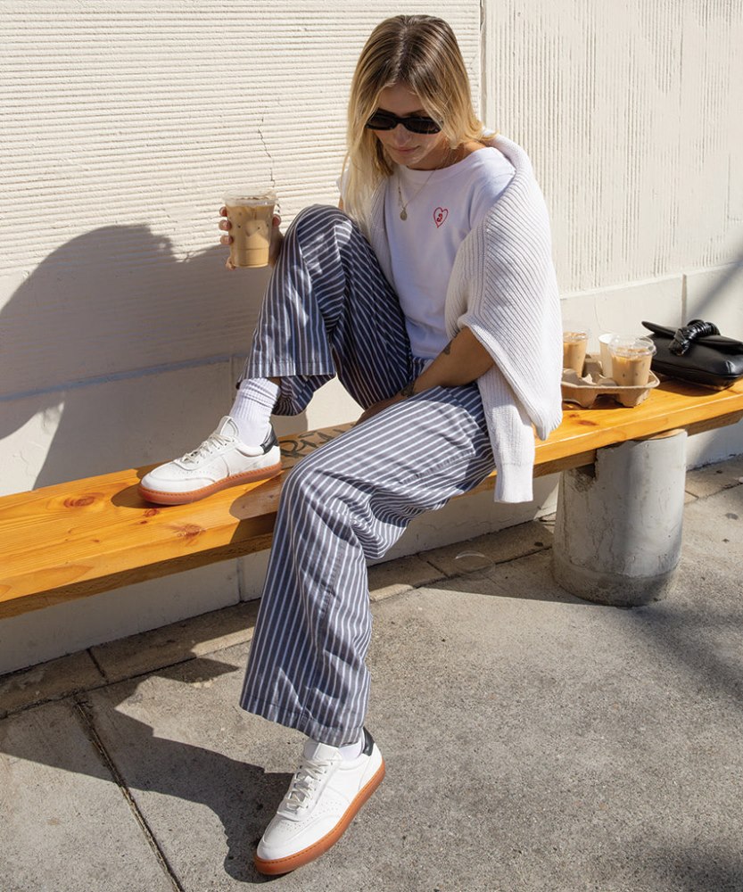 Dolce Vita Boden Sneakers White Black Leather