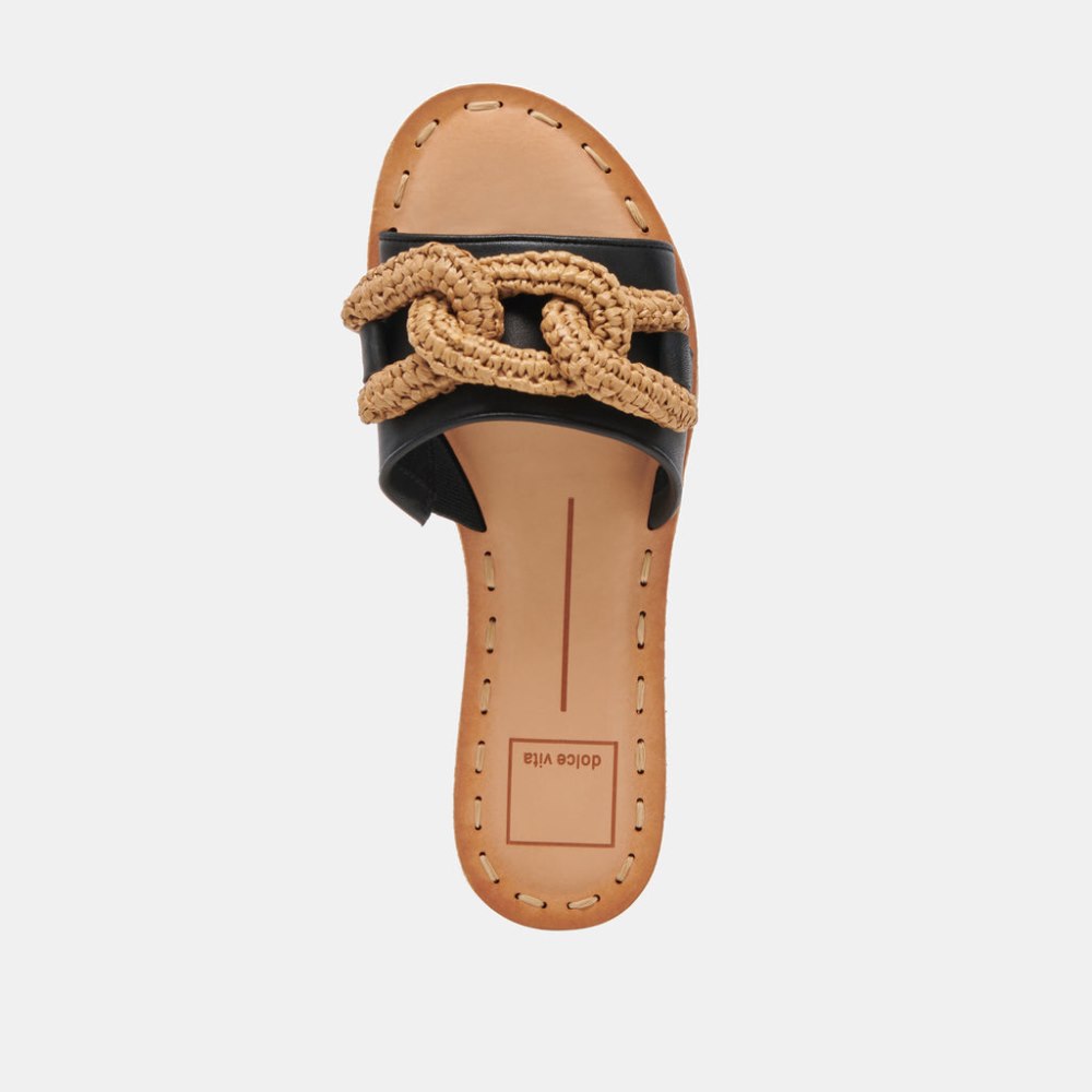 Dolce Vita Desa Sandals Black Leather